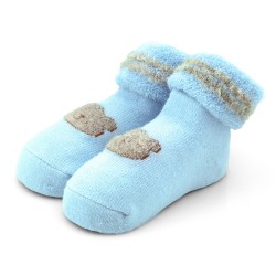 Skarpetki niemowlęce frotki niebieskie - TBS002 blue