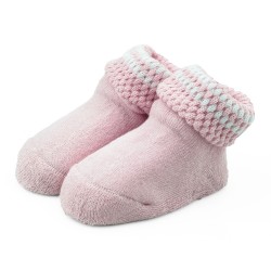 Skarpetki niemowlęce frotki różowe - TBS008 pink