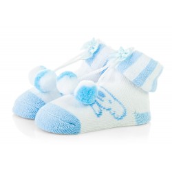 Skarpetki niemowlęce frotki niebieskie - TBS044 blue
