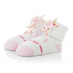 Skarpetki niemowlęce frotki dla dziewczynki - TBS042 pink