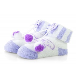 Skarpetki niemowlęce frotki fioletowe - TBS044 purple
