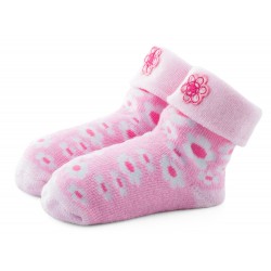 Skarpetki niemowlęce dla dziewczynki frotki  - TBS036 pink